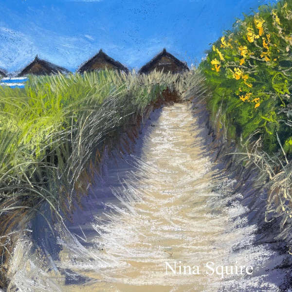 Dorset Dunes pastel painting by Nina Squire