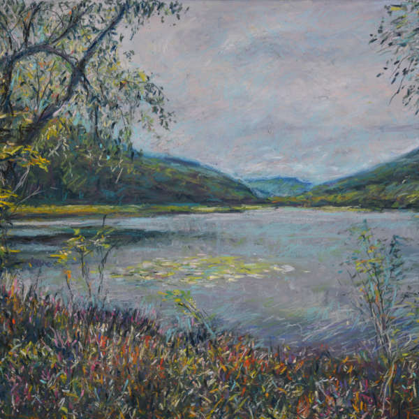 Loch Lomond pastel painting by Peter Wood.