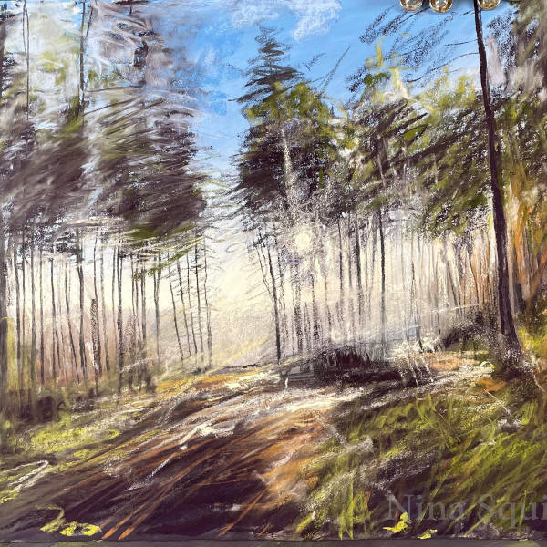 Forest Glow pastel course with Nina Squire.