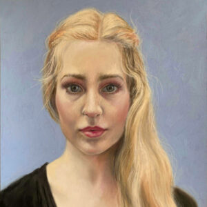 Portrait painting of a young women.